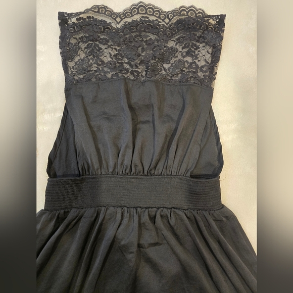 Free People Black Lace Mini Dress Tea For Two Size Xs - Picture 7 of 8